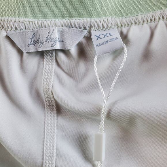 Lady Hagen Womens XXL Pull On Side Pleat Skort Mint Green Seashells Pockets New - Picture 4 of 7